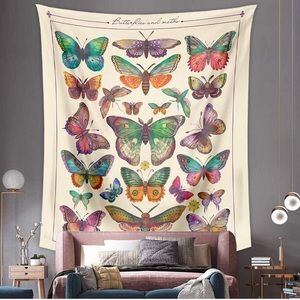 Boho Butterfly Aesthetic Wall Hanging Tapestry
